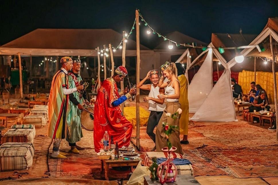 Geodesic dome tent for stargazing in Agafay Desert near Marrakech